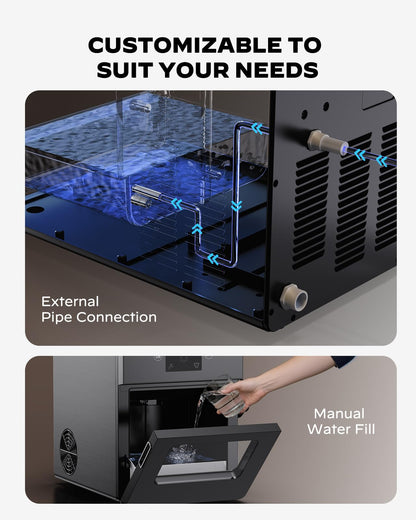 Silonn 2.4" Sphere Ice Maker, 3 Ice Balls in 40 Mins, 100/Day, Crystal Clear, Self-Cleaning for Whiskey
